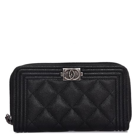 chanel le boy zip wallet|chanel boy wallet singapore.